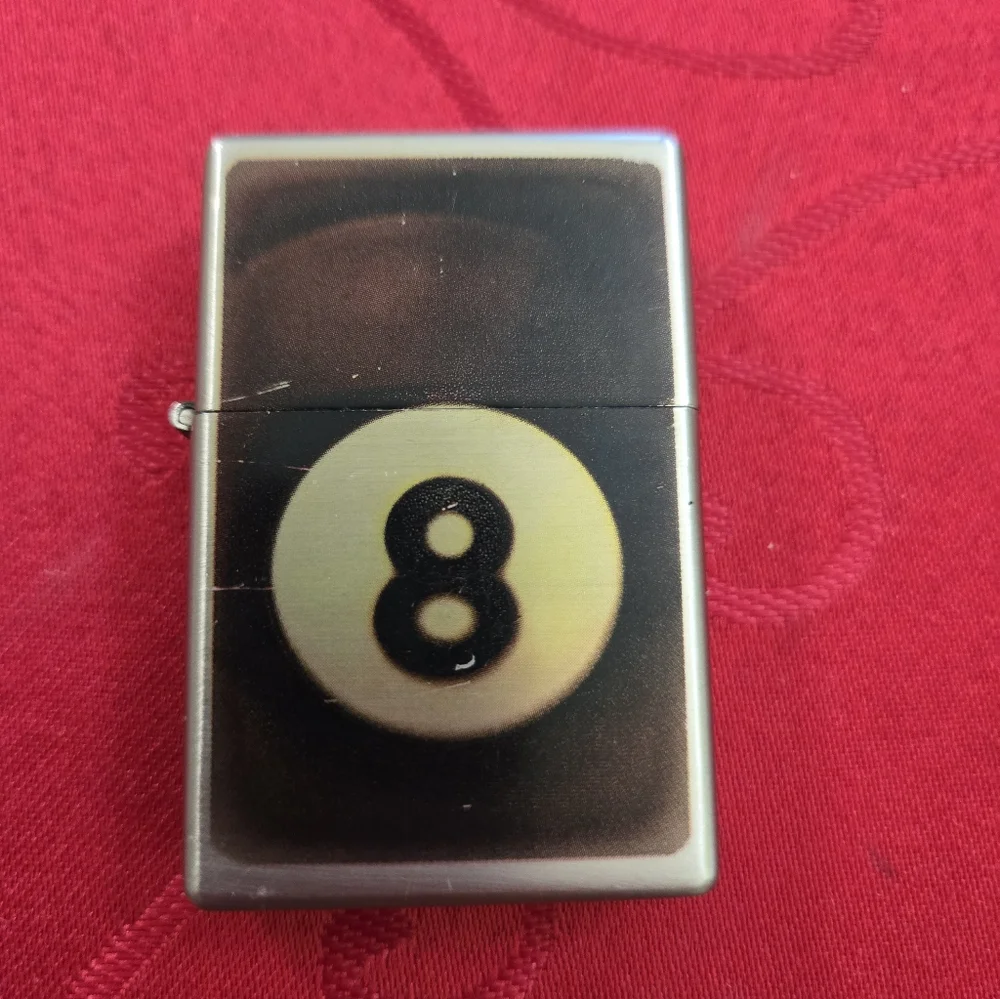 Patriotic Flag & 8-Ball Brushed Metal Lighters - Picture 4 of 16